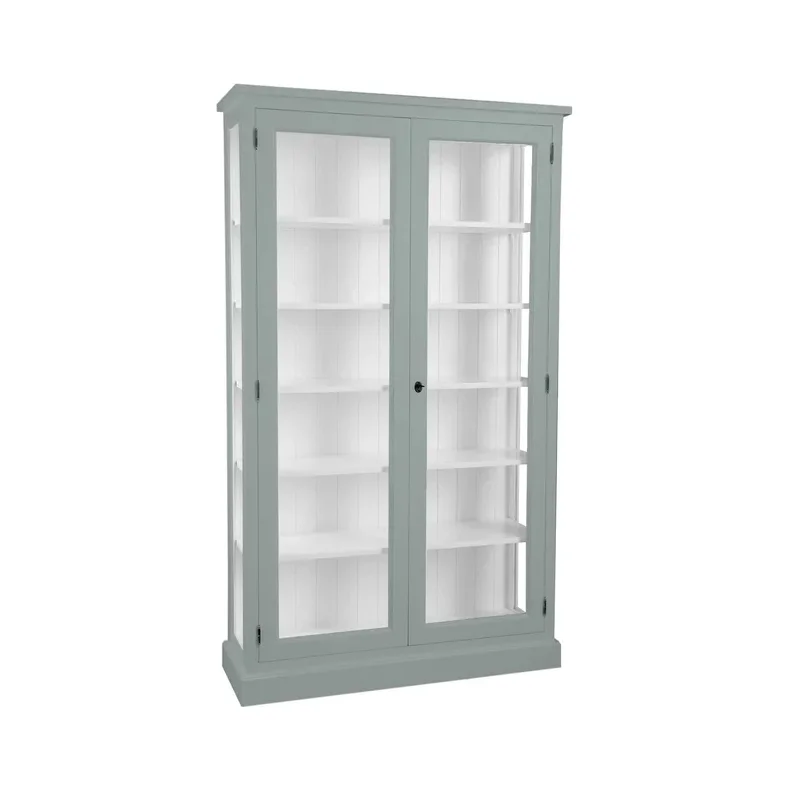 LIVINGOODIES H�J VITRINSKAB HONFLEUR GR�N/HVID - 120