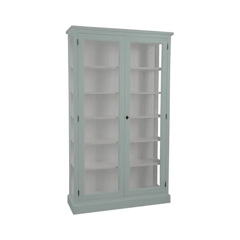 LIVINGOODIES H�J VITRINSKAB HONFLEUR GR�N/GR�BRUN - 120