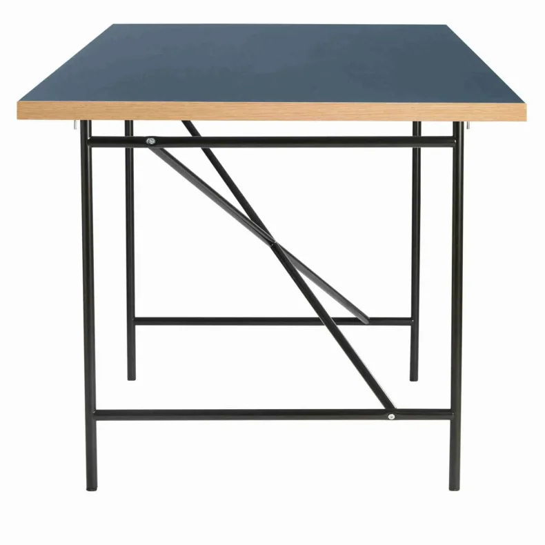 EIERMANN1 DESK DARK BLUE TABLETOP/BLACK FRAME PLEASE WAIT TO BE SEATED - 160
