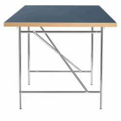 EIERMANN1 DESK DARK BLUE TABLETOP/CHROME FRAME PLEASE WAIT TO BE SEATED - 120