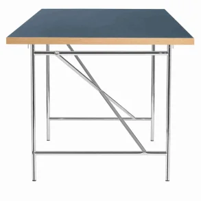 EIERMANN1 DESK DARK BLUE TABLETOP/CHROME FRAME PLEASE WAIT TO BE SEATED - 120