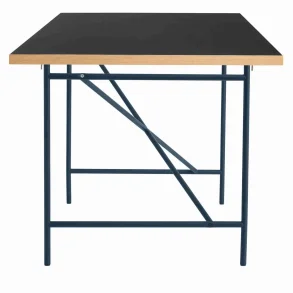 EIERMANN1 DESK BLACK TABLETOP/NAVY BLUE FRAME PLEASE WAIT TO BE SEATED - 120
