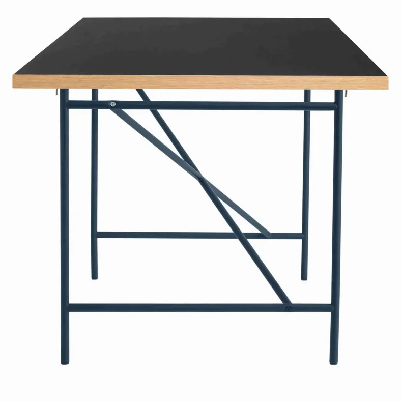 EIERMANN1 DESK BLACK TABLETOP/NAVY BLUE FRAME PLEASE WAIT TO BE SEATED - 120