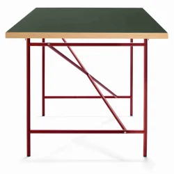EIERMANN1 DESK CEDAR GREEN TABLETOP/RUST RED FRAME PLEASE WAIT TO BE SEATED - 120