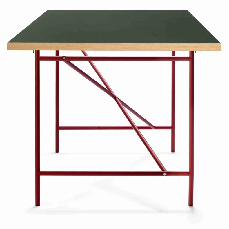 EIERMANN1 DESK CEDAR GREEN TABLETOP/RUST RED FRAME PLEASE WAIT TO BE SEATED - 120