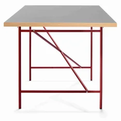EIERMANN1 DESK GREY TABLETOP/RUST RED FRAME PLEASE WAIT TO BE SEATED - 120