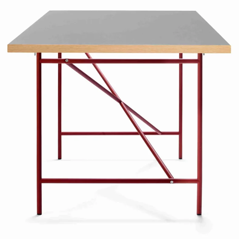 EIERMANN1 DESK GREY TABLETOP/RUST RED FRAME PLEASE WAIT TO BE SEATED - 120