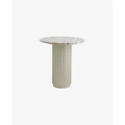 NORDAL ERIE CAFEBORD I TR/MARMOR HVID/BEIGE - 70