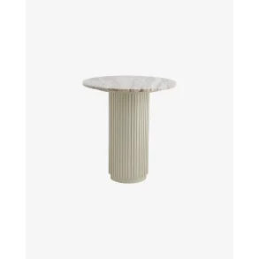 NORDAL ERIE CAFEBORD I TR/MARMOR HVID/BEIGE - 70