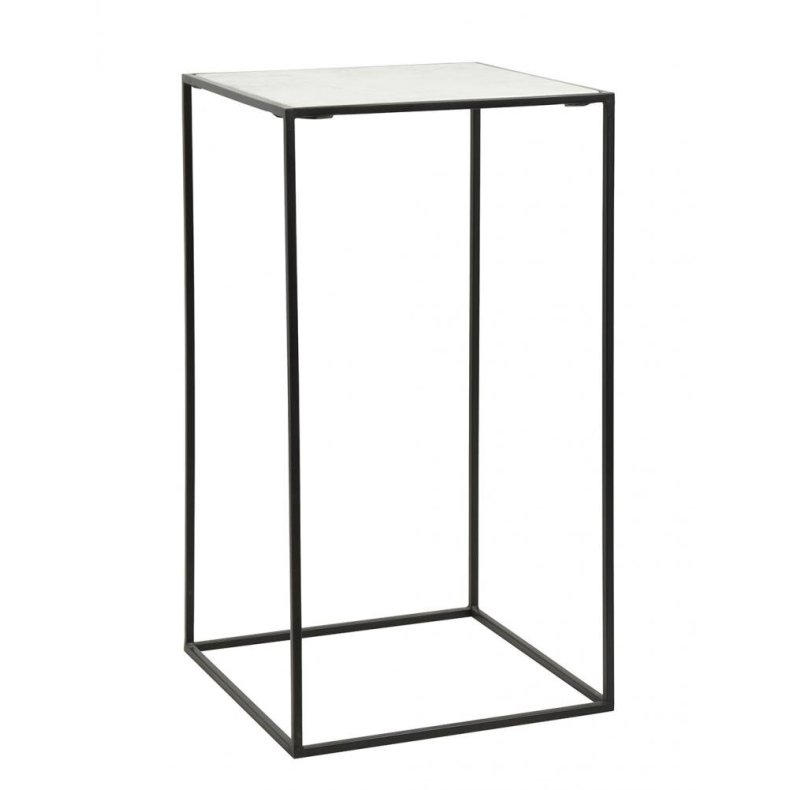 NORDAL CUBE SIDEBORD M/MARMOR SORT/HVID - 100