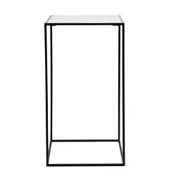 NORDAL CUBE SIDEBORD M/MARMOR SORT/HVID - 100