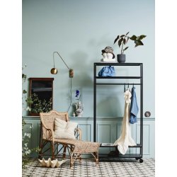 NORDAL ALTA GARDEROBESKAB M/HJUL SORT - 190