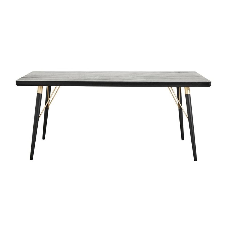 NORDAL SPISEBORD SORT/MAT GULD -180