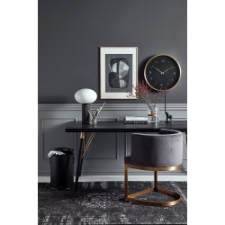 NORDAL SPISEBORD SORT/MAT GULD -180