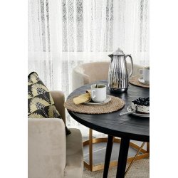 NORDAL LUVUA SPISEBORD SORT/MAT GULD -120