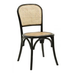 NORDAL WICKY SPISEBORDSSTOL M/FLET SORT/NATUR - 86