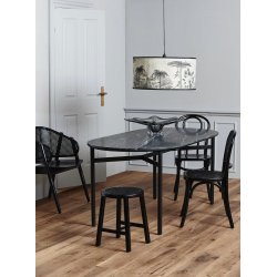 NORDAL WICKY SPISEBORDSSTOL M/ARMLN SORT - 80