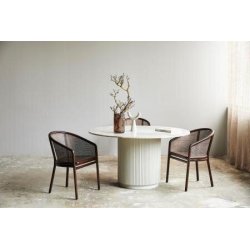 NORDAL ERIE SPISEBORD TR/MARMOR HVID - 140