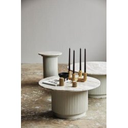 NORDAL ERIE SOFABORD TR/MARMOR HVID - 90