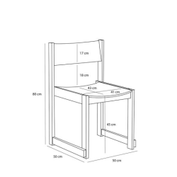 H�BSCH FORMA SPISESTOL SORT - 50