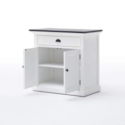 NOVASOLO HALIFAX CONTRAST KLASSISK HVID &amp; SORT LILLE SK�NK - 90