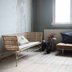 HOUSE DOCTOR CUUN SOFA M/ARMLN RATTAN NATUR - 140