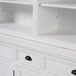 NOVASOLO HALIFAX KLASSISK HVID REOL MED 5 L�GER 3 SKUFFER HVID - 220