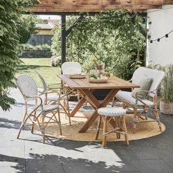 SIKA DESIGN ISABELL CAFSTOL M/ARMLN CAPPUCHINO PRIK HVID - 92