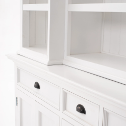 NOVASOLO HALIFAX KLASSISK HVID K�KKENREOL MED 5 L�GER 3 SKUFFER - 180