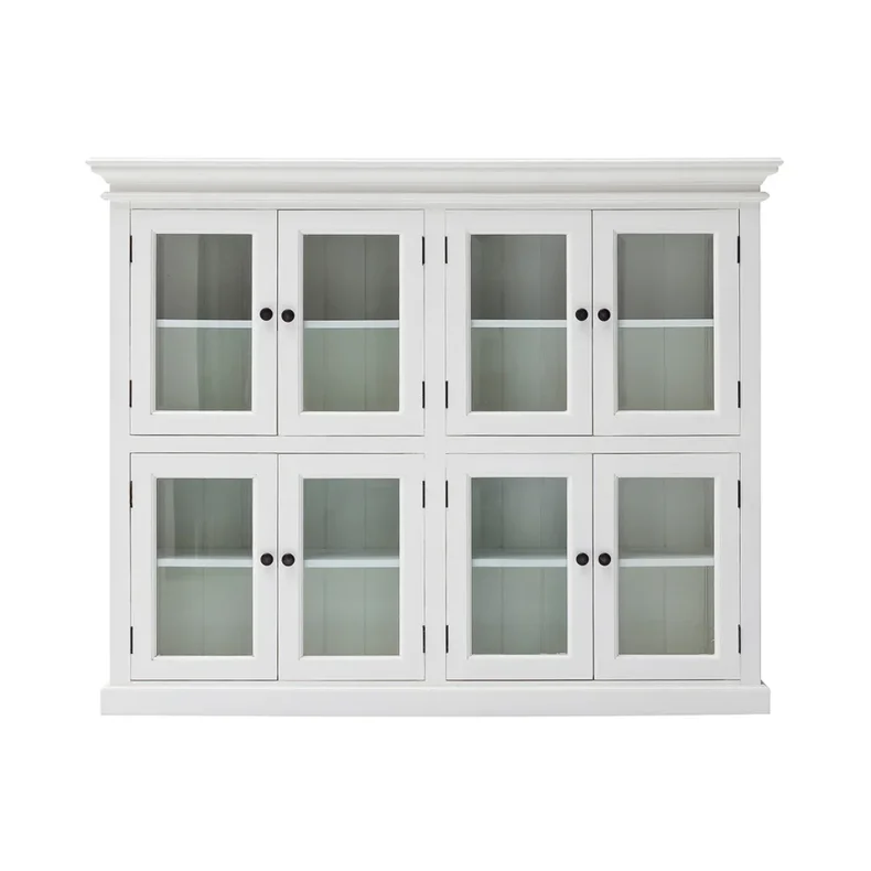 NOVASOLO KLASSISK HVID LARGE VITRINESKAB - 165