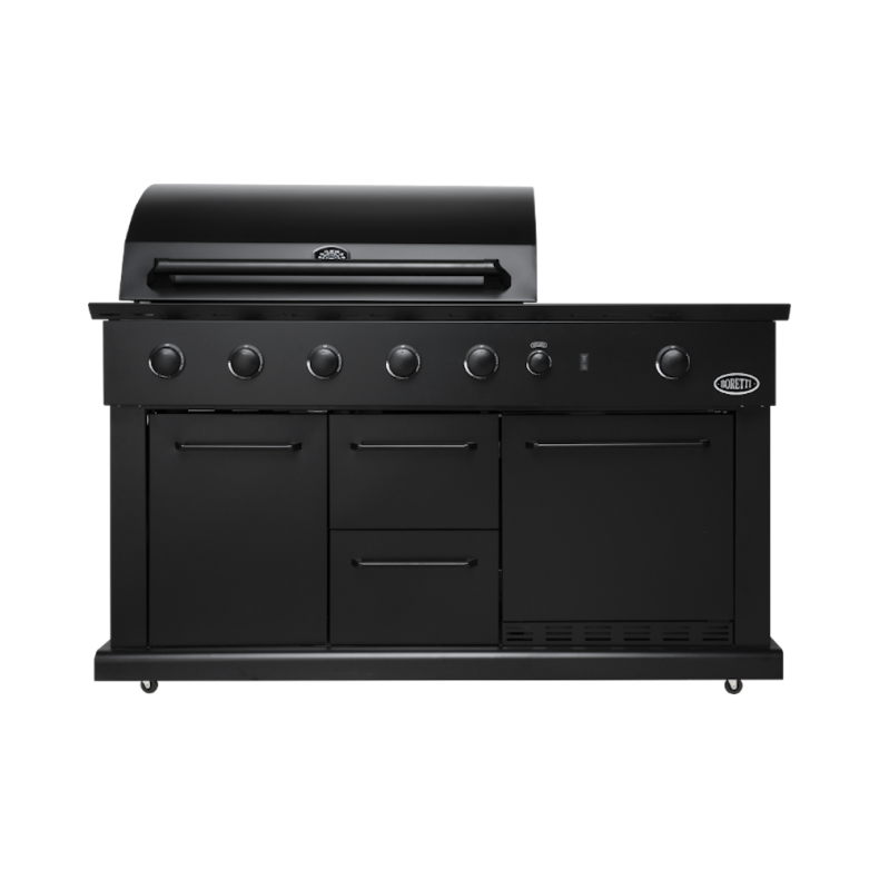 BORETTI LUCIANO BARBECUE OUTDOOR KKKEN INCL KLESKAB SORT - 152