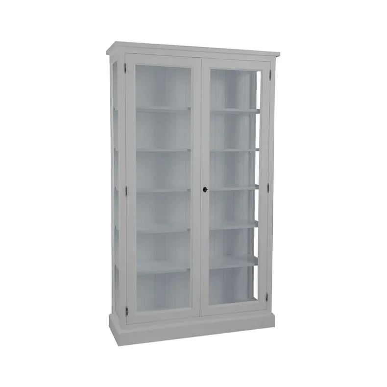 LIVINGOODIES H�J VITRINSKAB HONFLEUR LYSEGR�/BL�GR� - 120
