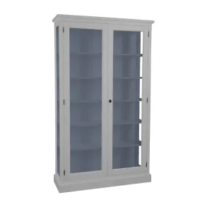LIVINGOODIES H�J VITRINSKAB HONFLEUR LYSEGR�/BL� - 120