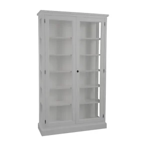 LIVINGOODIES H�J VITRINSKAB HONFLEUR LYSEGR�/GR�BRUN - 120