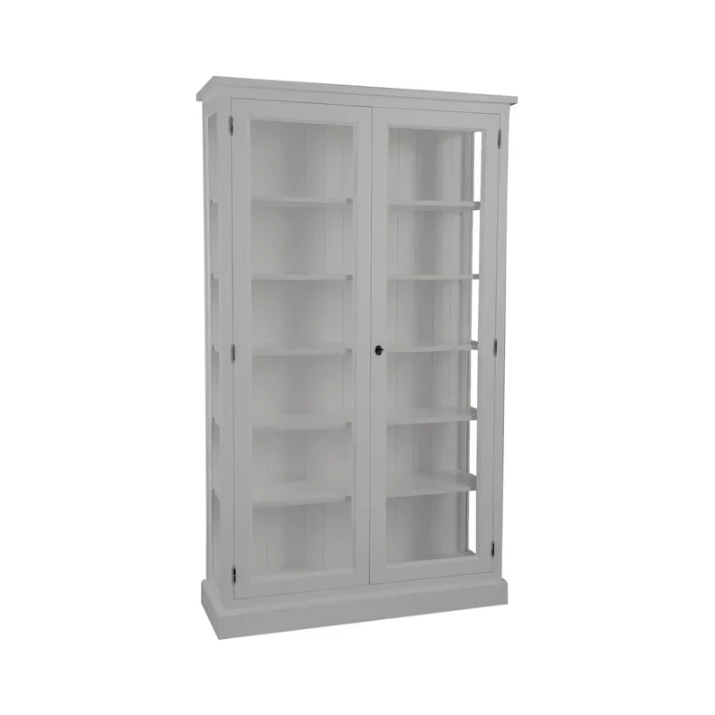 LIVINGOODIES H�J VITRINSKAB HONFLEUR LYSEGR�/GR�BRUN - 120