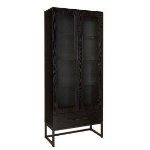 LENE BJERRE LAVALL SORT VITRINSKAB - 80