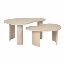 LENE BJERRE DRPE - SOFABORD S/2 MRK HVID - 95/79