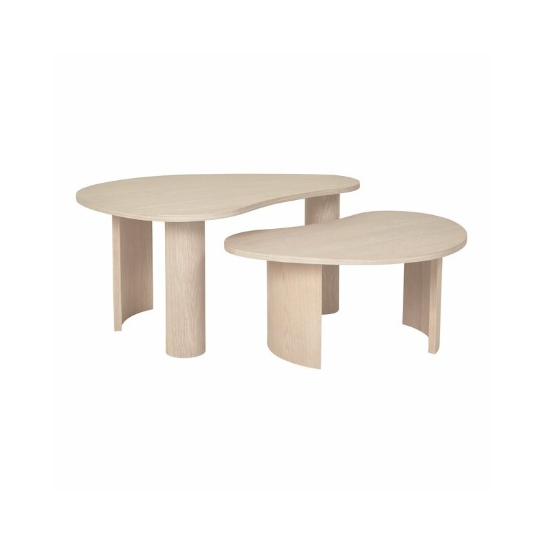 LENE BJERRE DRPE - SOFABORD S/2 MRK HVID - 95/79