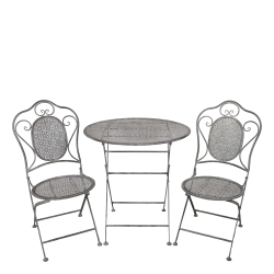 CHIC ANTIQUE CAF�S�T M. 2 STOLE OG 1 BORD - 95