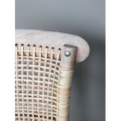 CHIC ANTIQUE FRANSK BARSTOL M. FLETS�DE OG RYG - 92