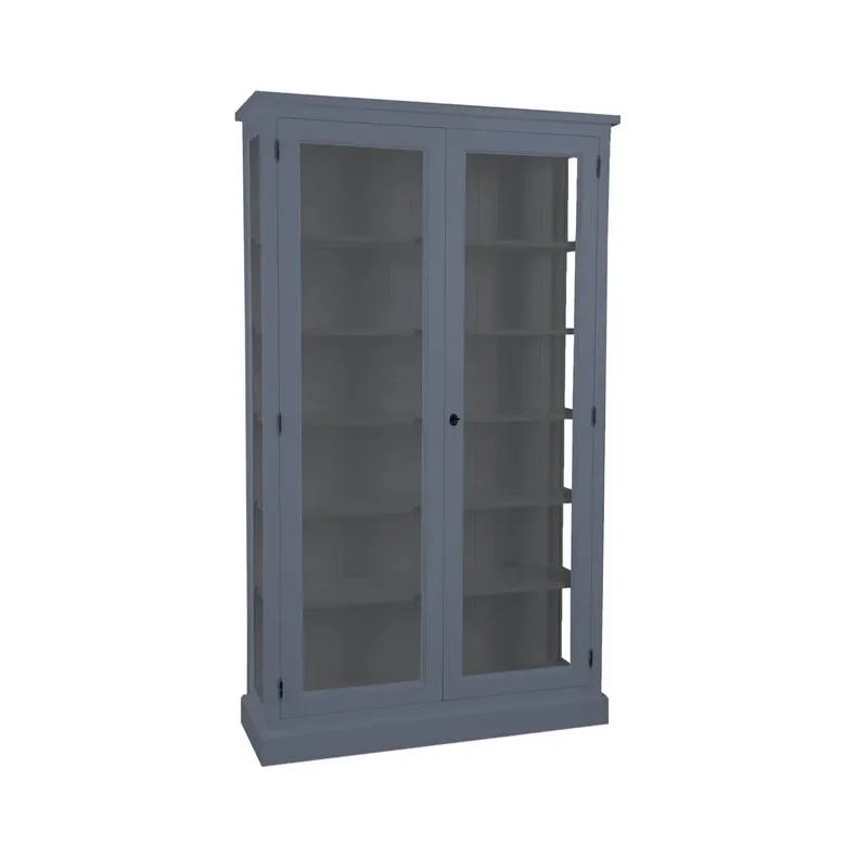 LIVINGOODIES H�J VITRINSKAB HONFLEUR BL�/M�RKEGR� - 120