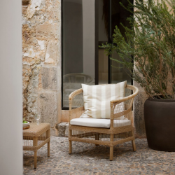 TINE K HOME COMO LOUNGESTOL POLYRATTAN INKL HYNDE NATUR - 82