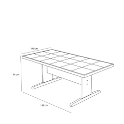 H�BSCH SKAK SPISEBORD NATUR - 195
