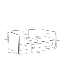 H�BSCH INTERIOR SOBA SOFA M�RKEGR� - 185