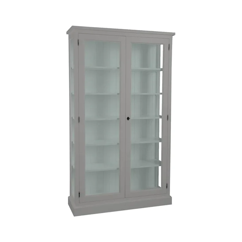 	 LIVINGOODIES H�J VITRINSKAB HONFLEUR GR�BRUN/GR�N- 120