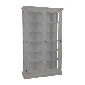 	 LIVINGOODIES H�J VITRINSKAB HONFLEUR GR�BRUN/GR� - 120
