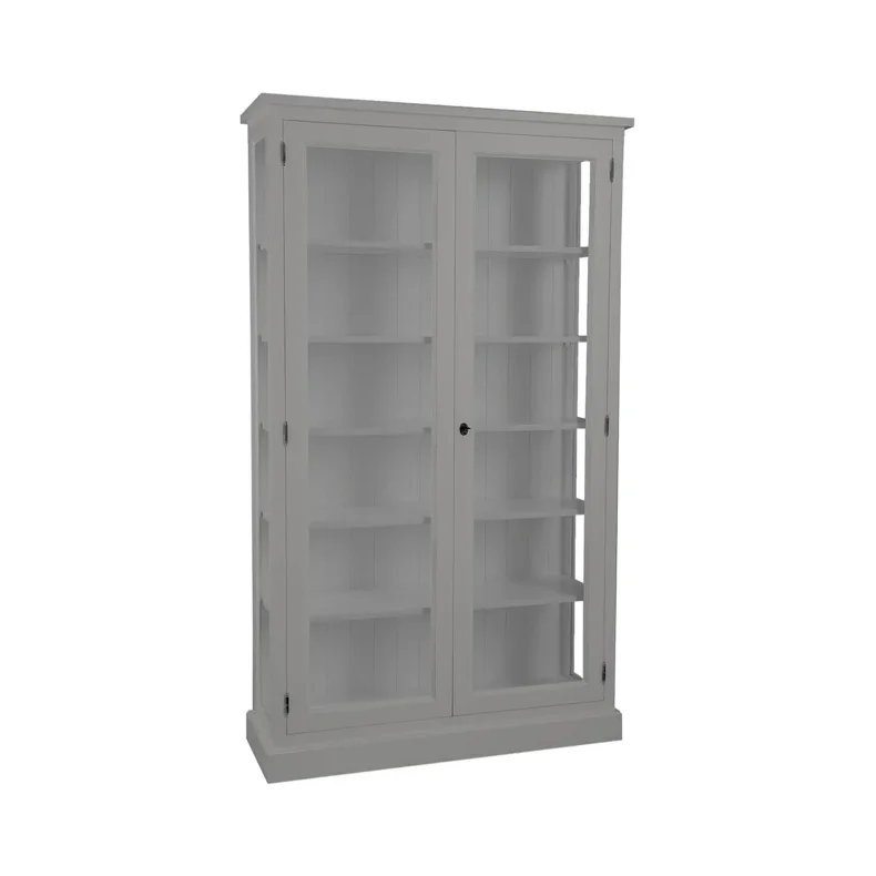 	 LIVINGOODIES H�J VITRINSKAB HONFLEUR GR�BRUN/GR� - 120