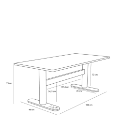 H�BSCH TONA SPISEBORD NATUR - 190