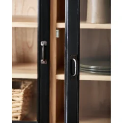 NORDAL VIVA VITRINESKAB SORT/NATUR - 210