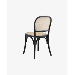 NORDAL WICKY SPISEBORDSSTOL M/FLET SORT/NATUR - 86